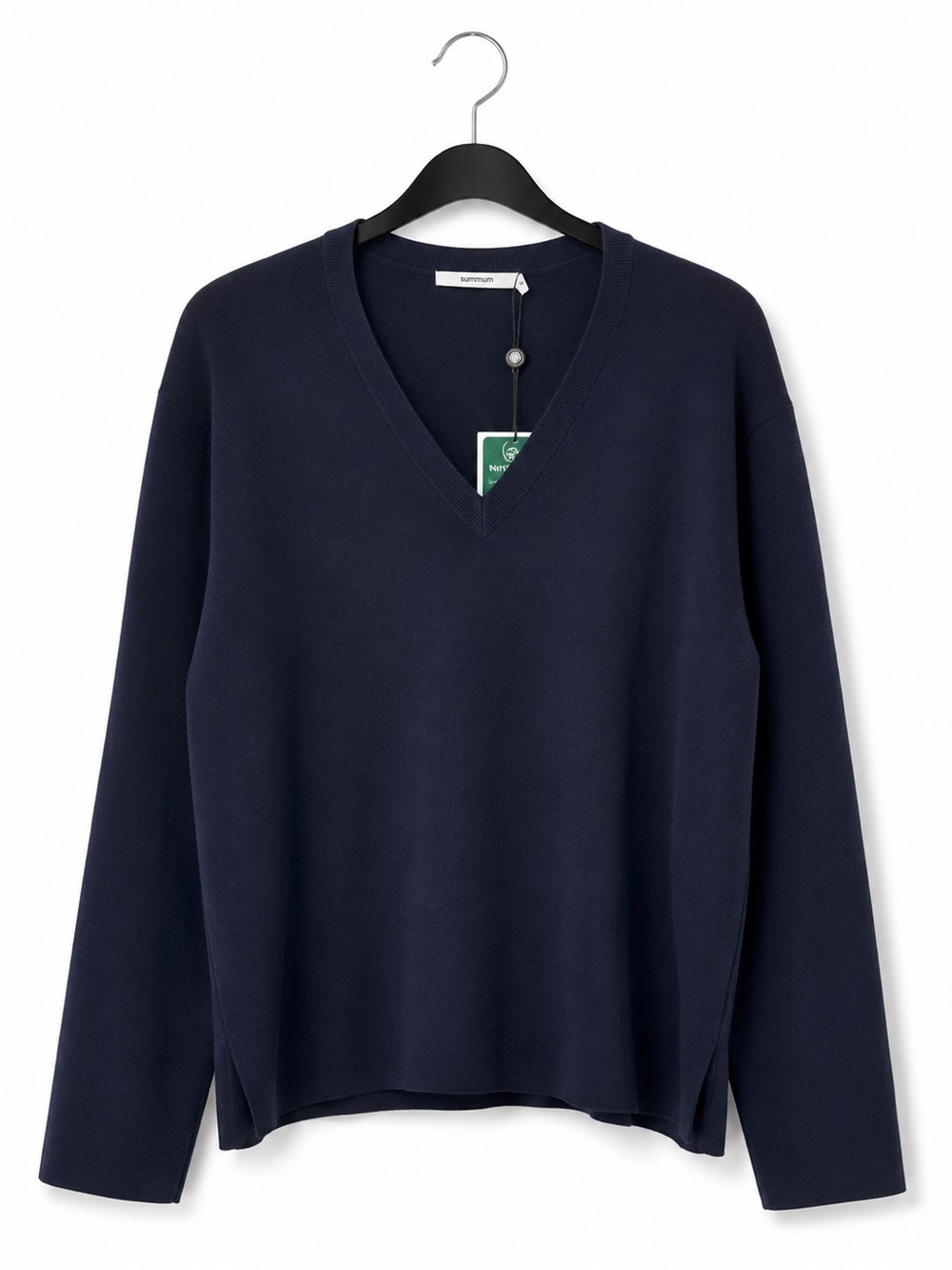 NWT Summum Navy V-Neck Sweater- oversized medium